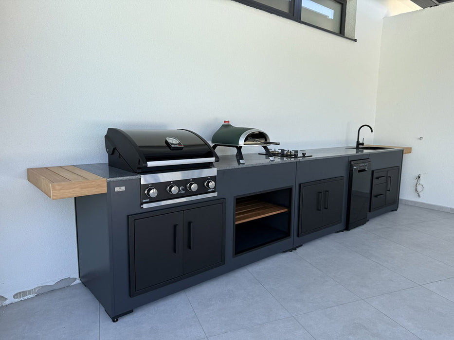 Grillandia Outdoor Kitchen Grandhall Gas BBQ, Fridge, Sink