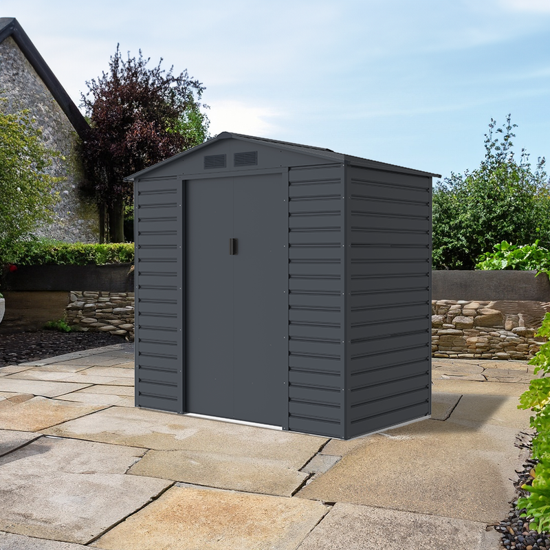 LOTUS HYPNOS APEX METAL SHED GREY 7X4