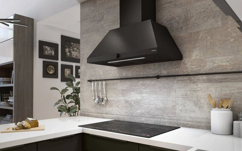 Airforce ICONIC 80cm Wall Mounted Cooker Hood with Rotary dial control- Black Finish