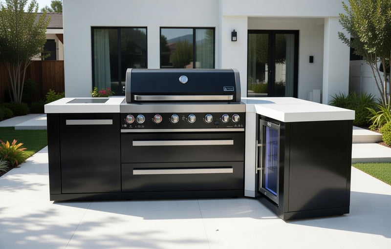 Mont Alpi Outdoor kitchen Black, Fridge and Weather Cover - 2.4m