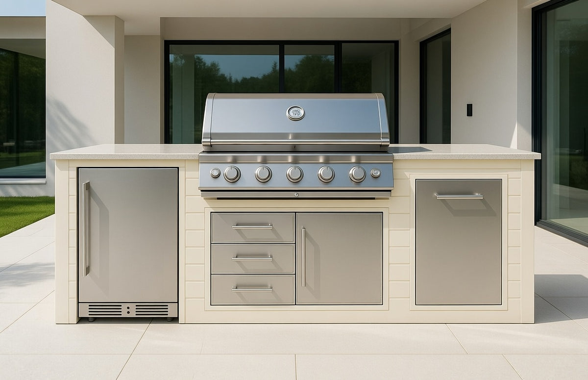 The Alpha Forge Outdoor Kitchen Beefeater 1600S Built-In 5 Burner Gas ...
