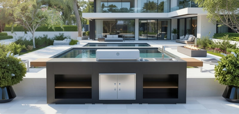 Grillandia Outdoor Kitchen Beefeater Proline Roaster, and Sink | 2.5M