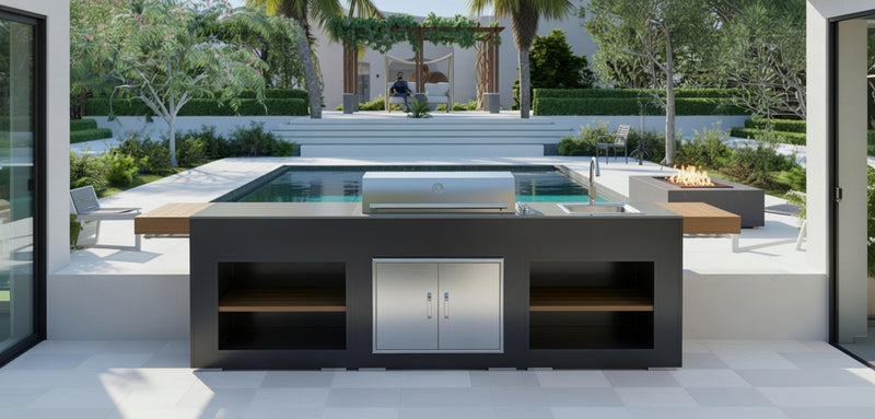 Grillandia Outdoor Kitchen Beefeater Proline Roaster, and Sink | 2.5M