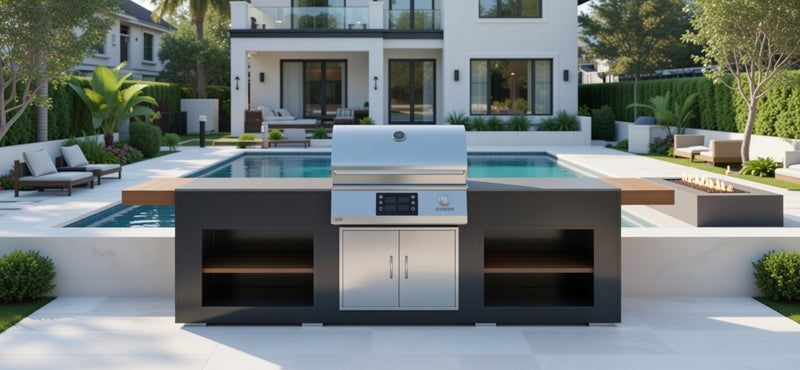 Grillandia Outdoor Kitchen and Electric Land Mann Grill - 2.5M