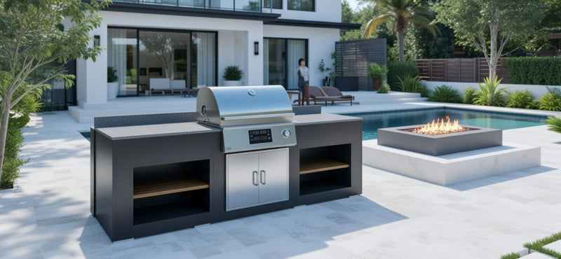 Grillandia Outdoor Kitchen and Electric Land Mann Grill - 2.5M