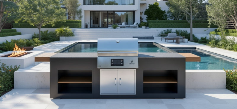 Grillandia Outdoor Kitchen and Electric Land Mann Grill - 2.5M