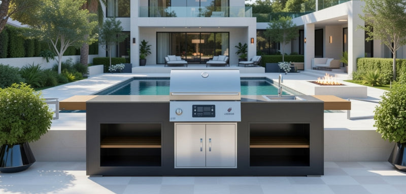 Grillandia Outdoor Kitchen Electric Land Mann Grill, and Sink - 2.5M