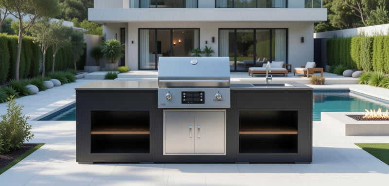 Grillandia Outdoor Kitchen Electric Land Mann Grill, and Sink - 2.5M