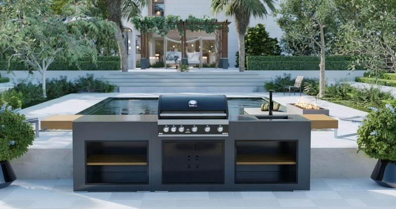 Grillandia Outdoor Kitchen Grandhall Maxim 5 Burner, and Sink | 2.5M