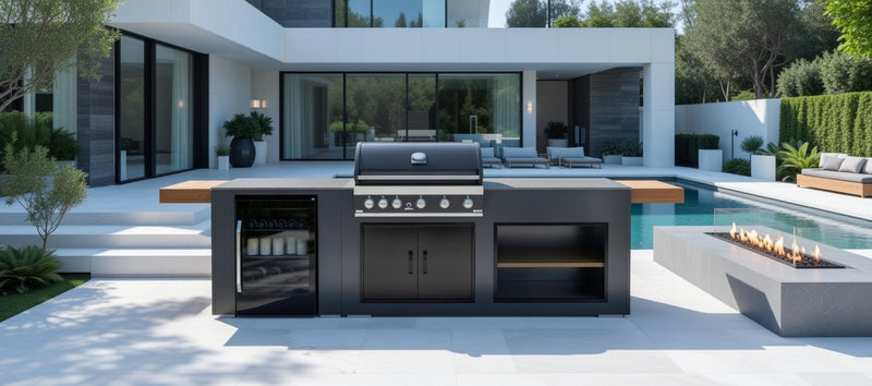 Grillandia Outdoor Kitchen Grandhall Maxim 5 Burner, and Fridge - 2.5M