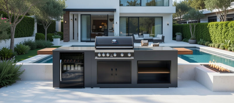 Grillandia Outdoor Kitchen Grandhall Maxim 5 Burner, and Fridge - 2.5M