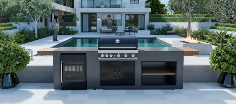 Grillandia Outdoor Kitchen Grandhall Maxim 5 Burner, and Fridge - 2.5M