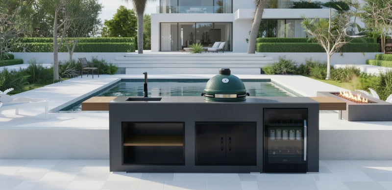 Grillandia Outdoor Kitchen Large Green Egg, Fridge, and Sink - 2.5M