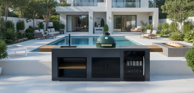 Grillandia Outdoor Kitchen Large Green Egg, Fridge, and Sink - 2.5M