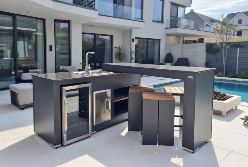 Grillandia Outdoor Kitchen with Turning table, Fridge & Sink | 2M x 3.2M