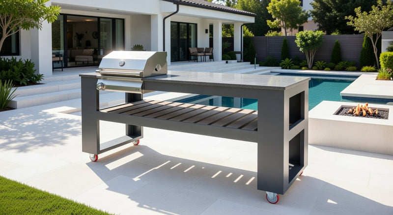 Grillandia Outdoor Kitchen Brabura Charcoal Grill, and Sink | 3M