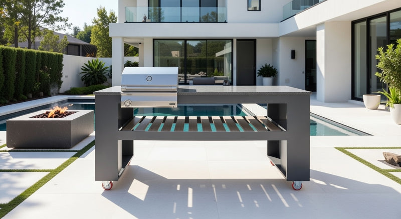 Grillandia Outdoor Kitchen Brabura Charcoal Grill, and Sink | 3M