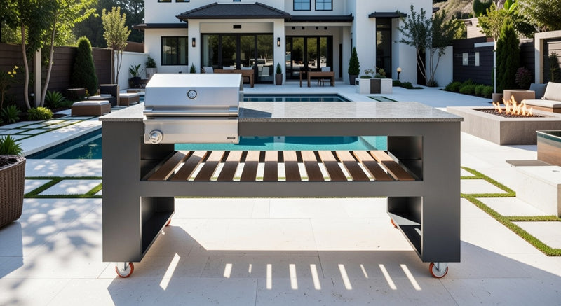 Grillandia Outdoor Kitchen Brabura Charcoal Grill, and Sink | 3M