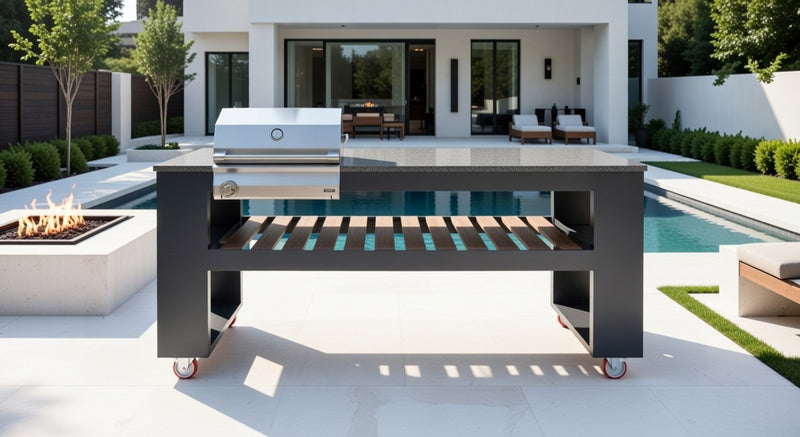 Grillandia Outdoor Kitchen Brabura Charcoal Grill, and Sink | 3M