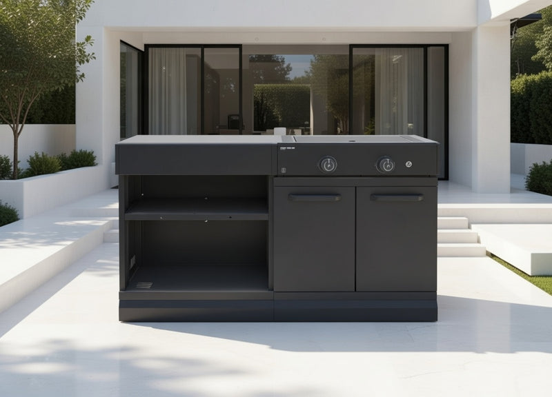 GRLLR Outdoor Kitchen Stove and Open shelve | Full length 1.6M
