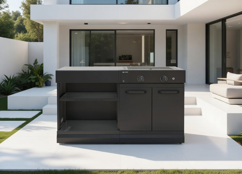 GRLLR Outdoor Kitchen Stove and Open shelve | Full length 1.6M