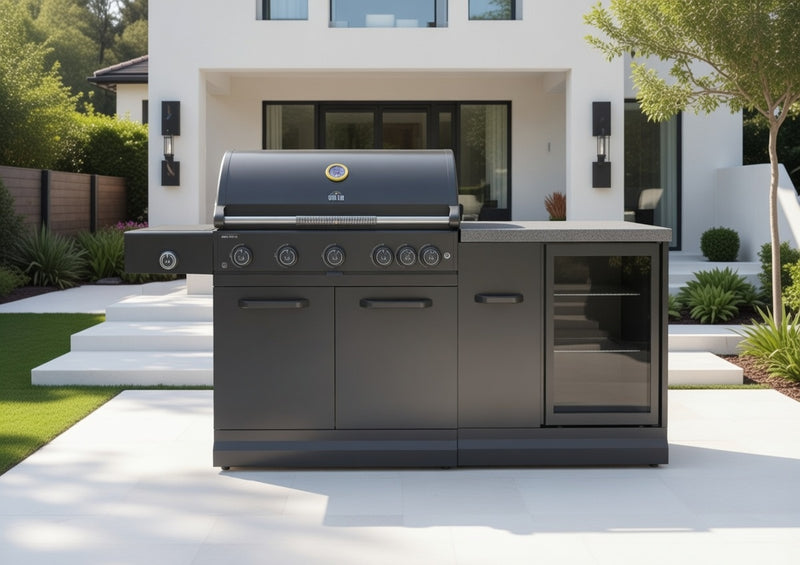 GRLLR Outdoor Kitchen 5 Burner and Fridge | Full length 2.1M