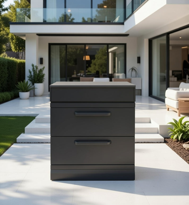 GRLLR Outdoor Kitchen Double Drawer Cabinet | 80cm