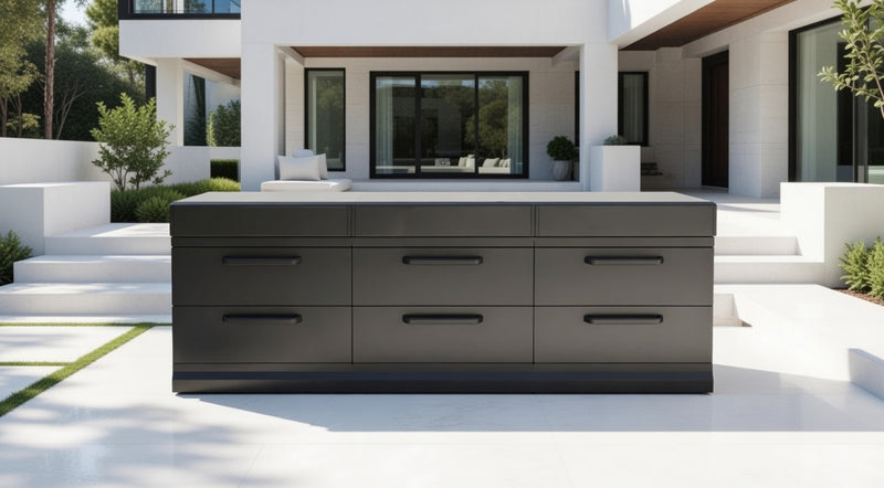 GRLLR Outdoor Kitchen Kamado Island Drawers | Full length 2.4M
