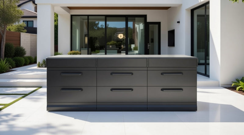 GRLLR Outdoor Kitchen Kamado Island Drawers | Full length 2.4M