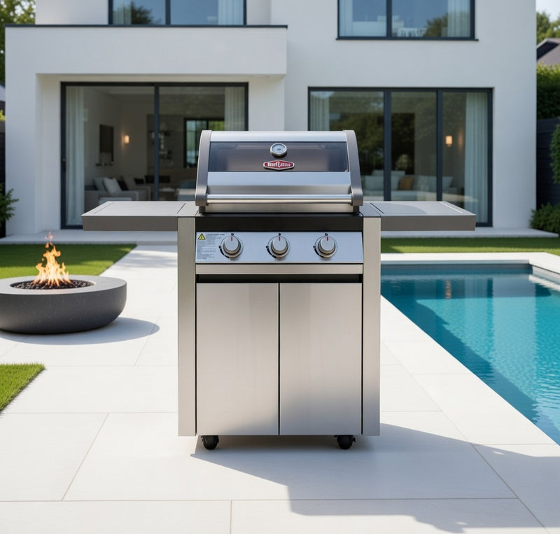Beefeater 1600S 3 Burner Cabinet Gas BBQ With Side Burner