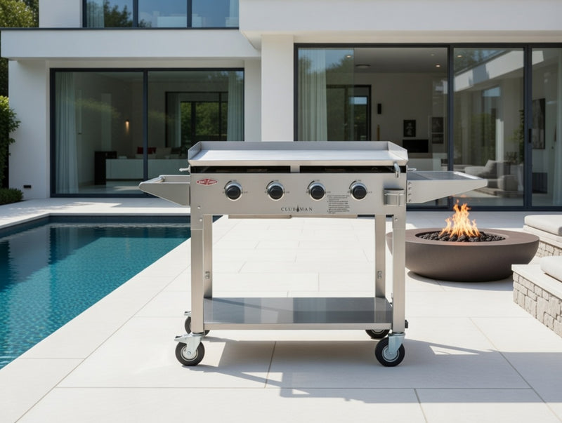 Beefeater Clubman 4 Burner Gas BBQ Stainless Steel