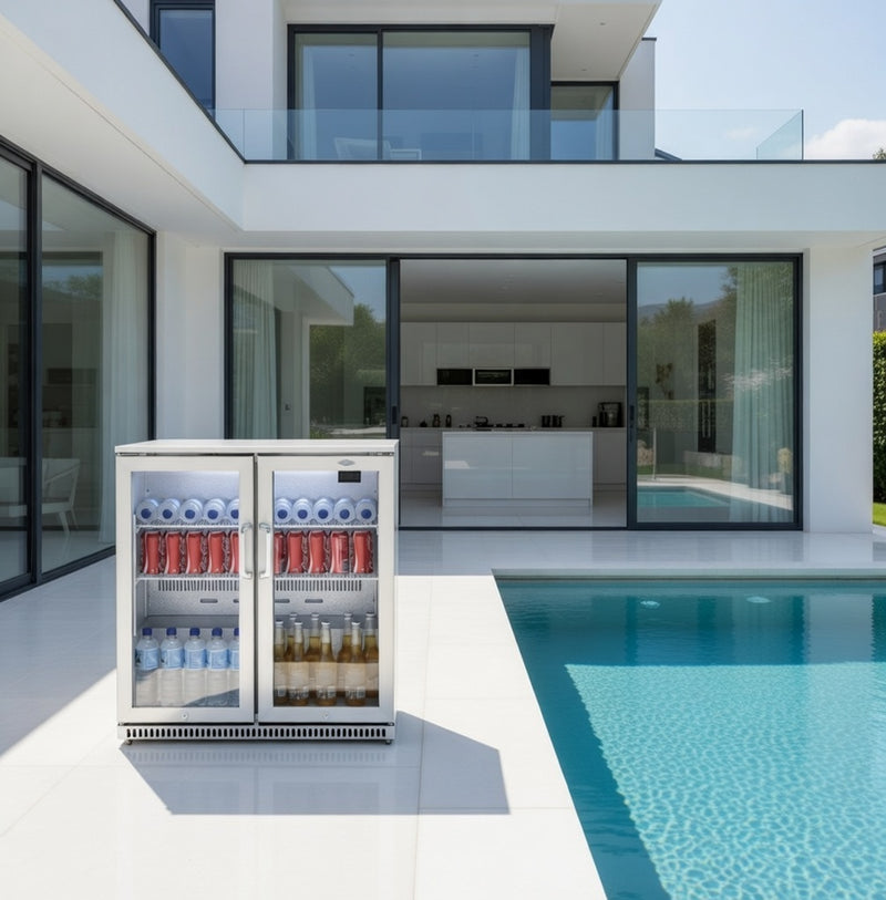 BeefEater Outdoor Double Door Fridge