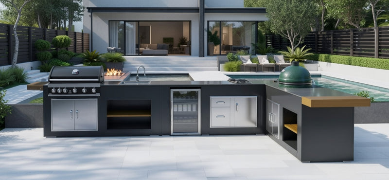 Grillandia Outdoor Kitchen Maxim G5, Big Green Egg and Weather Cover