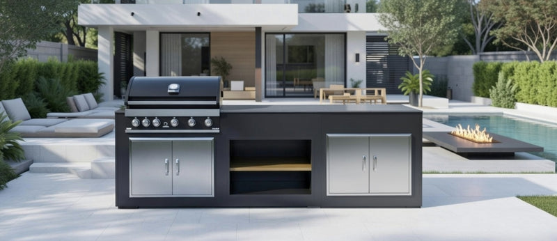 Grillandia Outdoor Kitchen Paired with Grandpro 5 Burner Gas BBQ | 3M