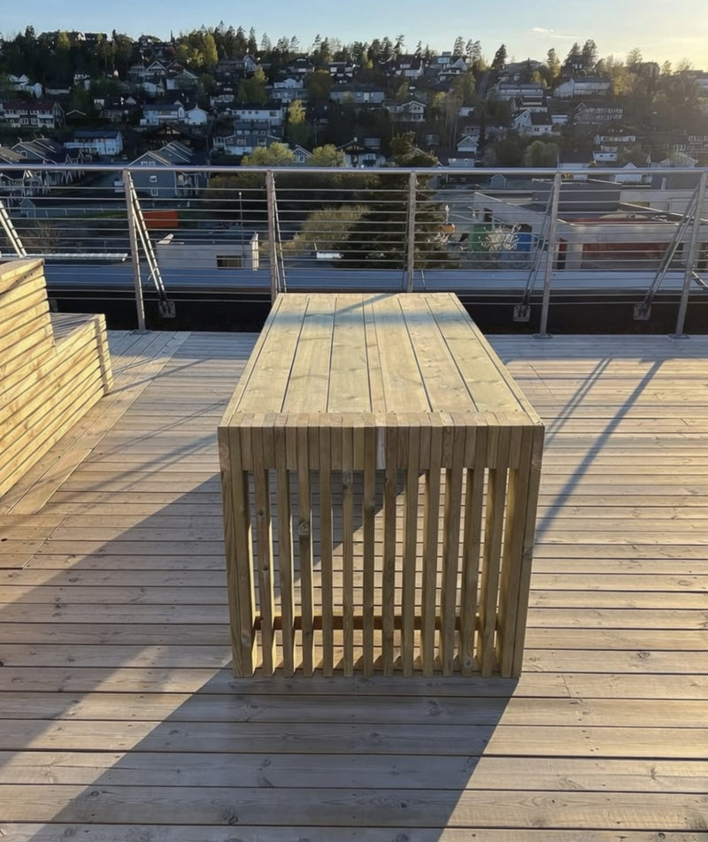 Pressure-Treated Timber Outdoor Table Set | 4-Meter