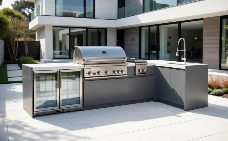 Whistler Fairford Outdoor Kitchen with Burford 5-Burner BBQ and side burner | 3.6M X 1.6M Full-Length