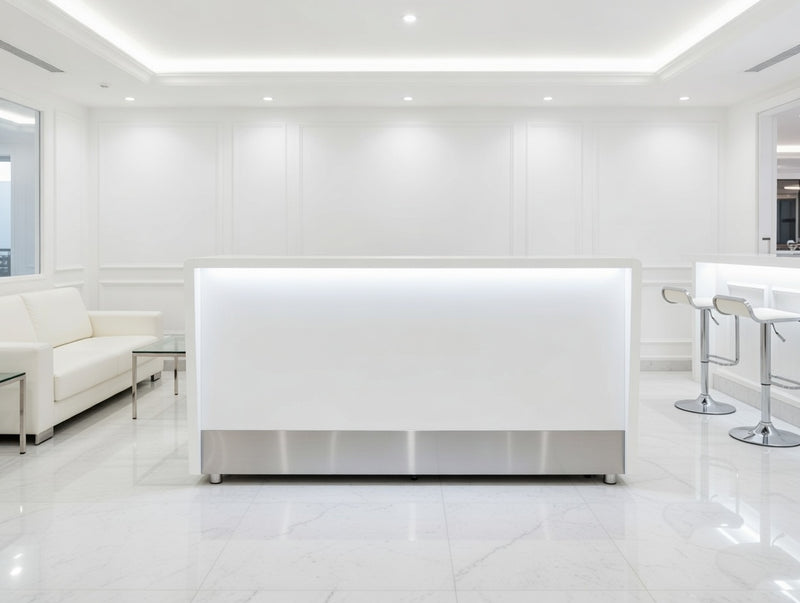 Front Reception Counter For Pub, Hotel, Hospital, Iluminated / Counter LED - Complete Set 2