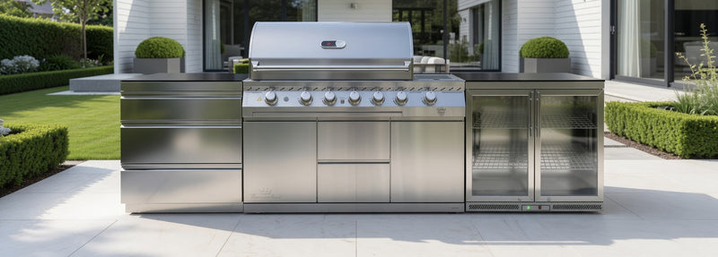Whistler Outdoor Kitchen 6 Burner BBQ, Fridge and Triple Drawer | 2.9M