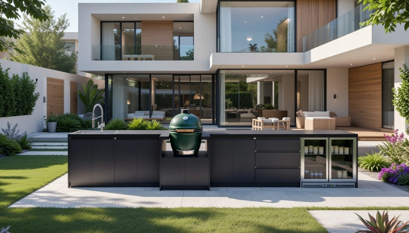 Whistler Fairford Black Outdoor Kitchen | 5M Full Length Setup