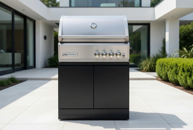 CROSSRAY 4 Burner Gas BBQ Built and Base