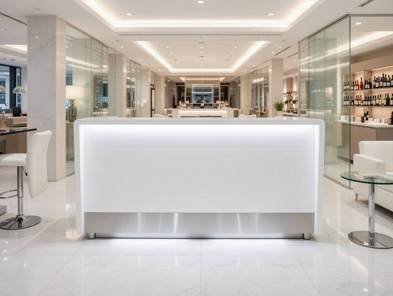 Front Reception Counter For Pub, Hotel, Hospital, Iluminated / Counter LED - Complete Set 2