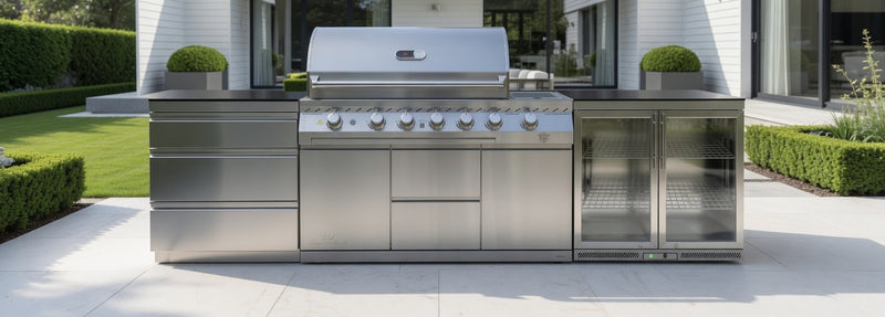 Whistler Outdoor Kitchen 6 Burner BBQ, Fridge and Triple Drawer | 2.9M
