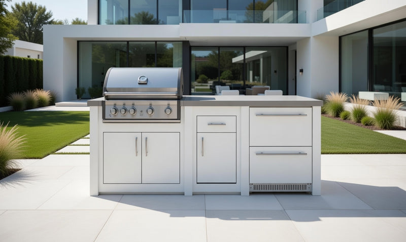 Grandpro by Stoll Aluminum Outdoor Kitchen Pro Elite and Double Drawer Fridge | 2.3M