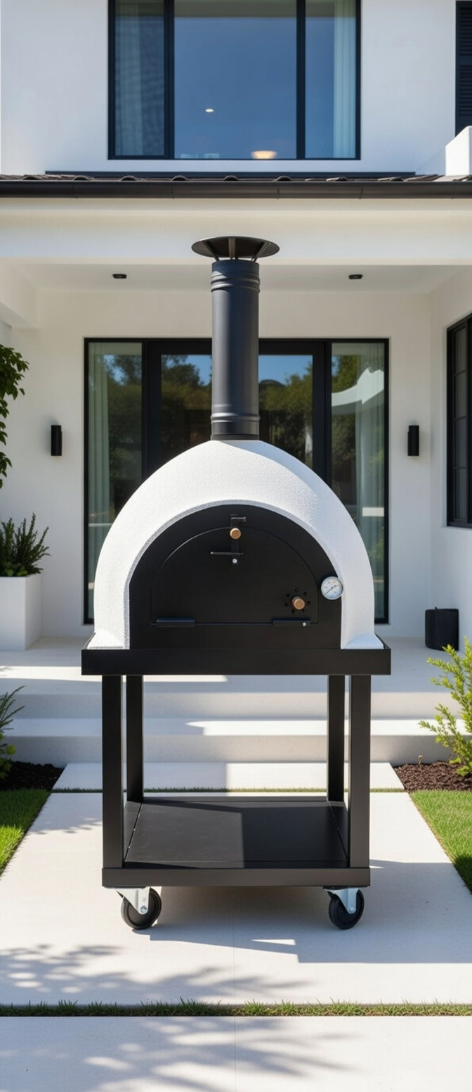 Royal Wood-Fired Pizza Oven and Trolley 80cm