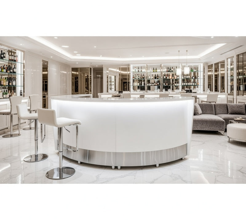 Front Reception Counter For Pub, Hotel, Hospital, Iluminated / Counter LED - Complete Set 7