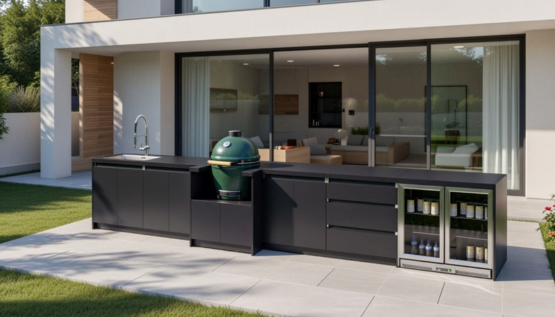 Whistler Fairford Black Outdoor Kitchen | 5M Full Length Setup