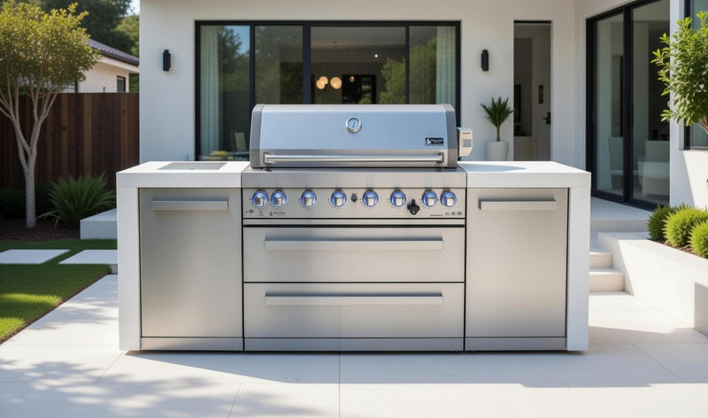 Mont Alpi Outdoor kitchen 6 Burner and Weather Cover - 2.4m