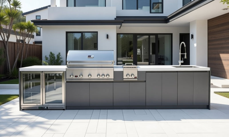 Whistler Fairford Outdoor Kitchen 5-Burner BBQ and side burner | 4.4M Full-Length