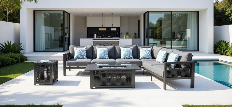 Dallas Firepit Corner Sofa Set