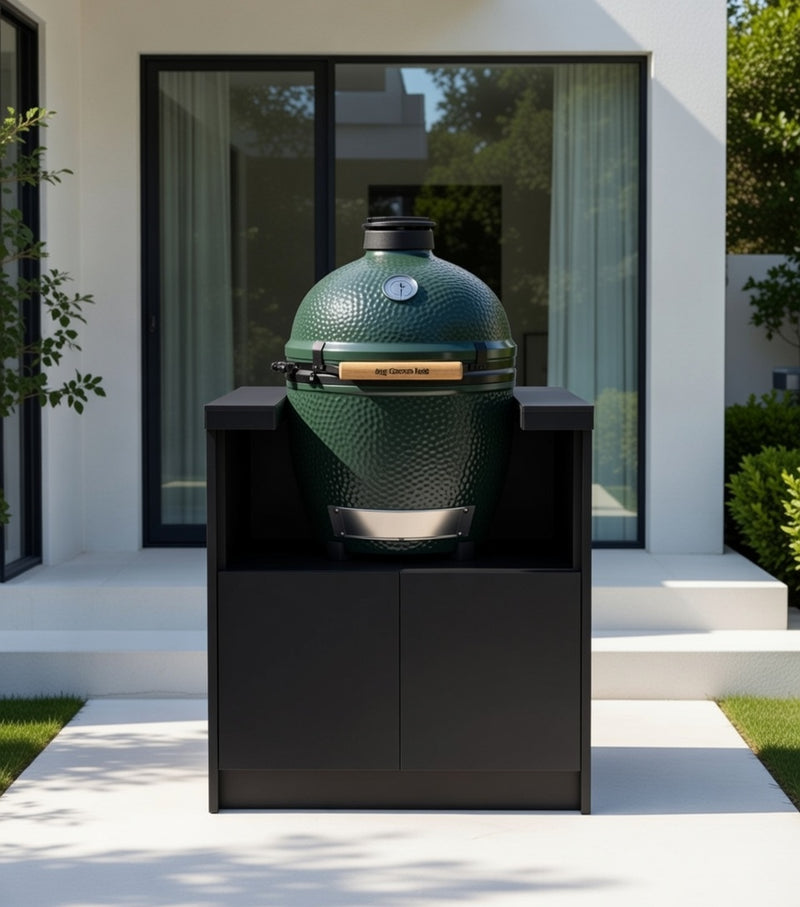 Whistler Fairford Outdoor Kitchen Black 18" Green Egg & Cabinet 80cm